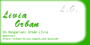 livia orban business card