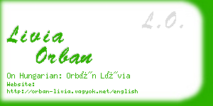 livia orban business card